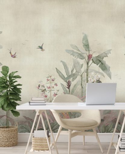 mural de parede vintage chamado Old Sage Vintage Borneo Jungle da Bloomery Decor