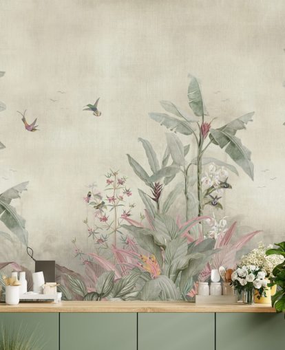 mural de pared vintage de la jungla llamado Old Sage Vintage Borneo Jungle de Bloomery Decor