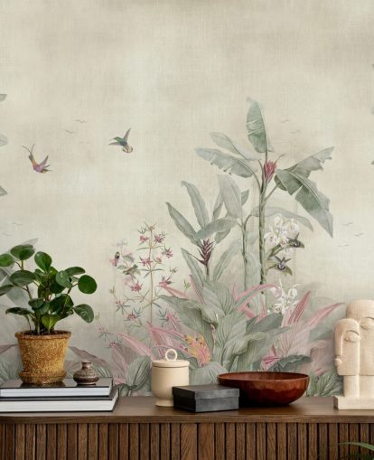 mural de pared vintage de la jungla llamado Old Sage Vintage Borneo Jungle de Bloomery Decor
