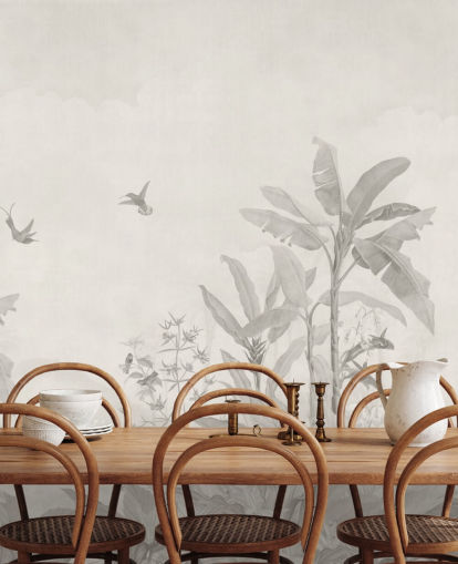 anpassbares Sepia-Wandbild im Dschungel namens Sepia Vintage Borneo Jungle von Bloomery Decor anpassbares Sepia-Wandbild im Dschungel namens Sepia Vintage Borneo Jungle von Bloomery Decor