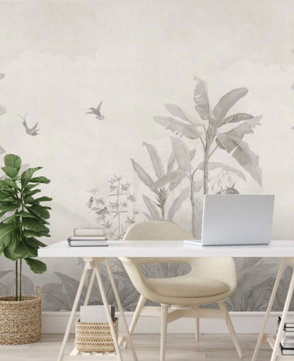 anpassbares Sepia-Wandbild im Dschungel namens Sepia Vintage Borneo Jungle von Bloomery Decor