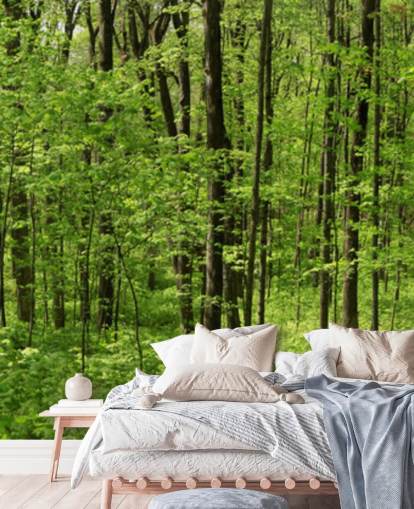 Green Forest Panoramic Wallpaper