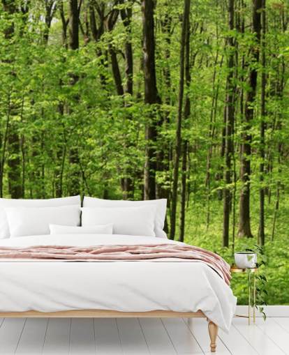 Green Forest Panoramic Wallpaper