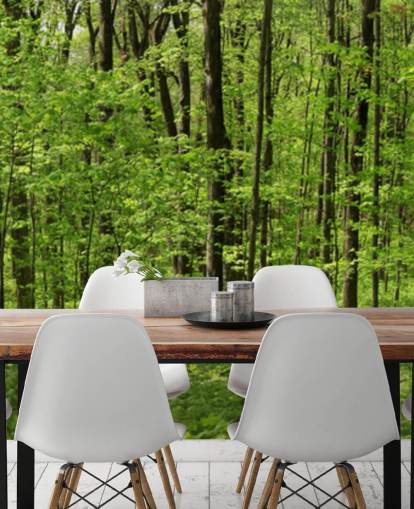 Green Forest Panoramic Wallpaper