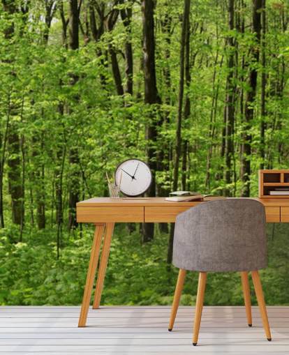 Green Forest Panoramic Wallpaper