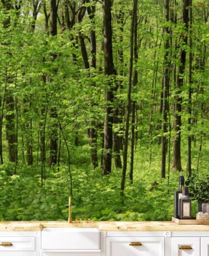 Green Forest Panoramic Wallpaper