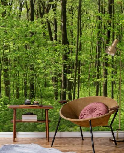 Green Forest Panoramic Wallpaper