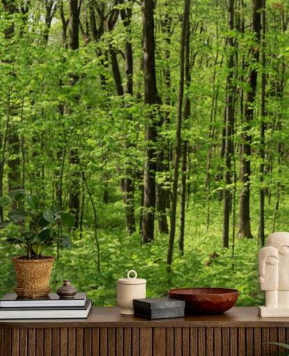 Green Forest Panoramic Wallpaper