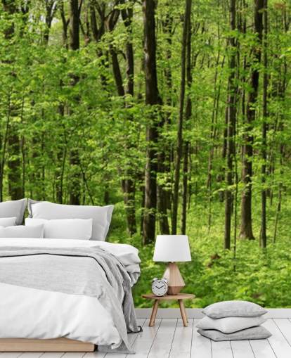 Green Forest Panoramic Wallpaper