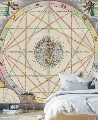 custom star map mural called Diagram of Planetary Aspects from ARTiSTORY for home offices and schools custom star map mural called Diagram of Planetary Aspects from ARTiSTORY for home offices and schools