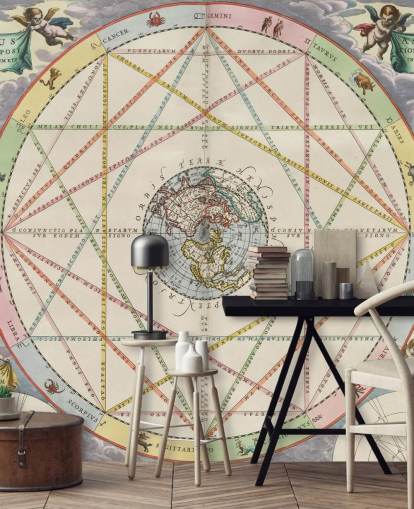 mural personalizado de mapas estelares llamado Diagrama de aspectos planetarios de ArtHistory para oficinas domésticas y escuelas mural personalizado de mapas estelares llamado Diagrama de aspectos planetarios de ArtHistory para oficinas domésticas y escuelas