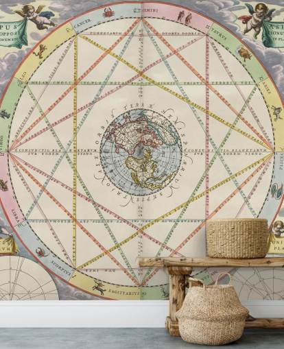 custom star map mural called Diagram of Planetary Aspects from ARTiSTORY for home offices and schools custom star map mural called Diagram of Planetary Aspects from ARTiSTORY for home offices and schools