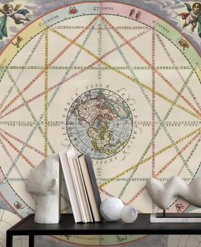 murale personalizzato con mappa stellare chiamato Diagram of Planetary Aspects di ArtiStory per uffici domestici e scuole murale personalizzato con mappa stellare chiamato Diagram of Planetary Aspects di ArtiStory per uffici domestici e scuole