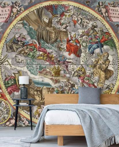 custom star atlas mural called First Hemisphere of the Christianized Starry Firmament custom star atlas mural called First Hemisphere of the Christianized Starry Firmament