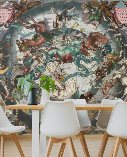 mural de astronomia personalizado chamado Cenografia do Hemisfério Sul