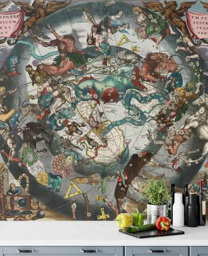 mural de astronomia personalizado chamado Cenografia do Hemisfério Sul mural de astronomia personalizado chamado Cenografia do Hemisfério Sul