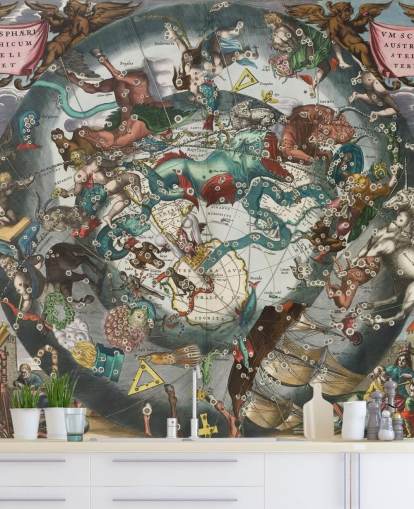 mural astronómico personalizado llamado Escenografía del hemisferio sur