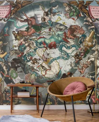 custom astronomy mural called Scenography of the Southern Hemisphere custom astronomy mural called Scenography of the Southern Hemisphere