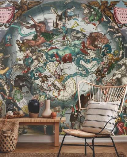 murale astronomico personalizzato chiamato Scenografia dell'emisfero australe murale astronomico personalizzato chiamato Scenografia dell'emisfero australe