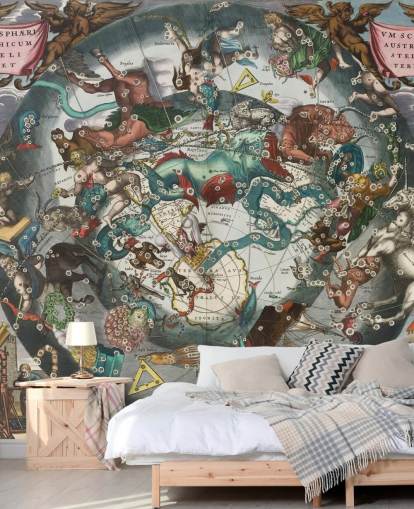 kundenspezifisches Astronomie-Wandbild mit dem Titel Szenographie der südlichen Hemisphäre