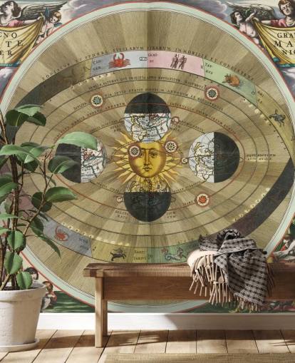 anpassbares Astronomie-Wandbild mit dem Titel Szenographie des kopernikanischen Weltsystems von ArtiStory für Heimbüros anpassbares Astronomie-Wandbild mit dem Titel Szenographie des kopernikanischen Weltsystems von ArtiStory für Heimbüros