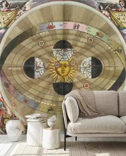 anpassbares Astronomie-Wandbild mit dem Titel Szenographie des kopernikanischen Weltsystems von ArtiStory für Heimbüros anpassbares Astronomie-Wandbild mit dem Titel Szenographie des kopernikanischen Weltsystems von ArtiStory für Heimbüros