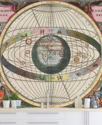 mural de astronomia personalizado chamado Cenografia da Construção Mundial para escritórios domésticos mural de astronomia personalizado chamado Cenografia da Construção Mundial para escritórios domésticos