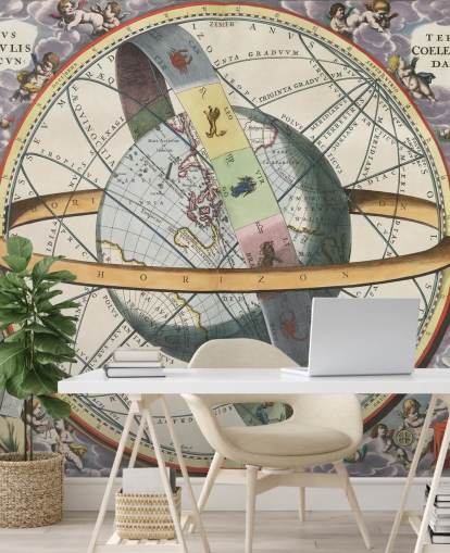 personalisierbares Sternatlas-Wandbild mit dem Titel The Location of the Earth für Heimbüros