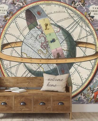 customizable star atlas mural called The Location of the Earth for home offices