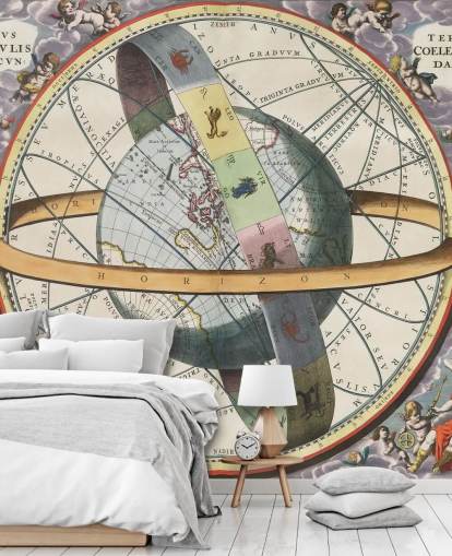 personalisierbares Sternatlas-Wandbild mit dem Titel The Location of the Earth für Heimbüros