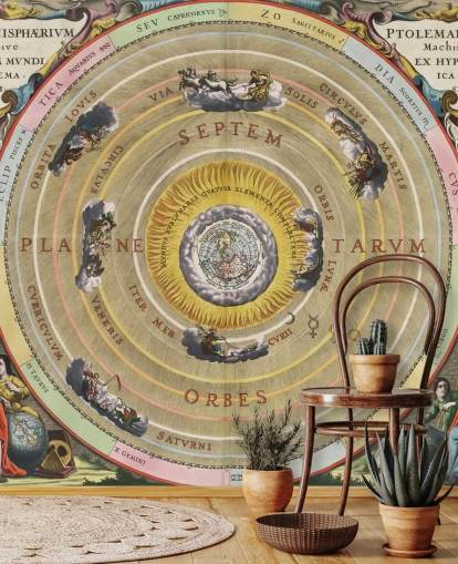 tilpasselig astronomi vægmaleri kaldet The Mechanism of the Orbits til hjem, kontorer og kreative rum tilpasselig astronomi vægmaleri kaldet The Mechanism of the Orbits til hjem, kontorer og kreative rum