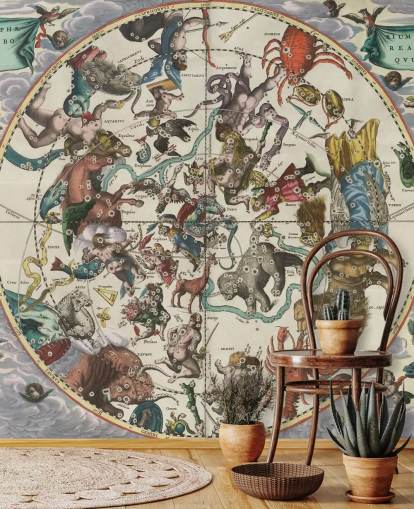 mural de astronomia personalizável chamado The Northern Stellar Hemisphere of Antiquity