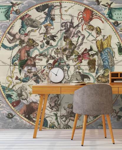 anpassbares Astronomie-Wandbild mit dem Titel Die nördliche stellare Hemisphäre der Antike