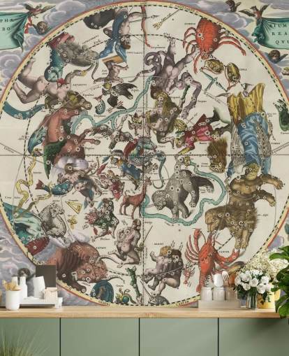 mural de astronomia personalizável chamado The Northern Stellar Hemisphere of Antiquity mural de astronomia personalizável chamado The Northern Stellar Hemisphere of Antiquity