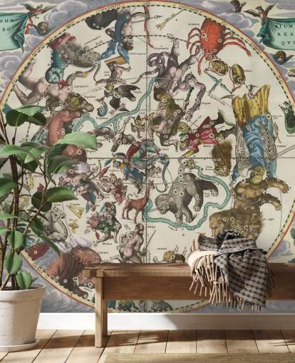 mural de astronomia personalizável chamado The Northern Stellar Hemisphere of Antiquity