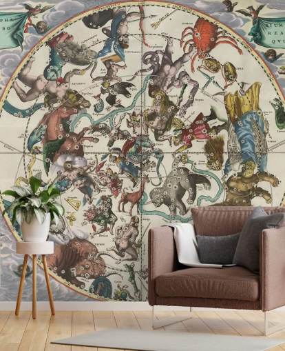 mural de astronomia personalizável chamado The Northern Stellar Hemisphere of Antiquity mural de astronomia personalizável chamado The Northern Stellar Hemisphere of Antiquity