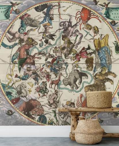 mural de astronomia personalizável chamado The Northern Stellar Hemisphere of Antiquity