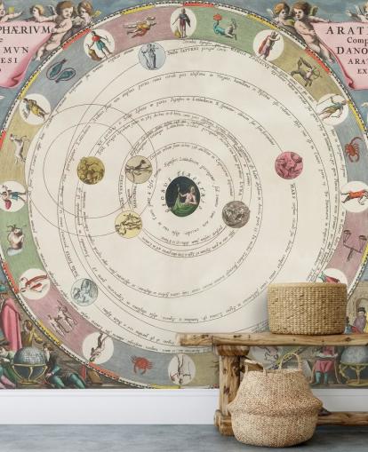 brugerdefineret stjernekortvægmaleri kaldet The Planisphere of Aratus til hjemmekontorer og uddannelsesrum brugerdefineret stjernekortvægmaleri kaldet The Planisphere of Aratus til hjemmekontorer og uddannelsesrum