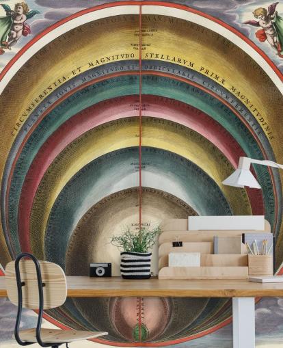 custom astronomy mural called The Sizes of the Celestial Bodies for home offices custom astronomy mural called The Sizes of the Celestial Bodies for home offices