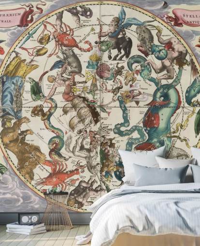 peinture murale d'astronomie personnalisable intitulée L'hémisphère stellaire sud de l'antiquité