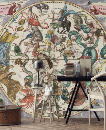 mural de astronomia personalizável chamado The Southern Stellar Hemisphere of Antiquity