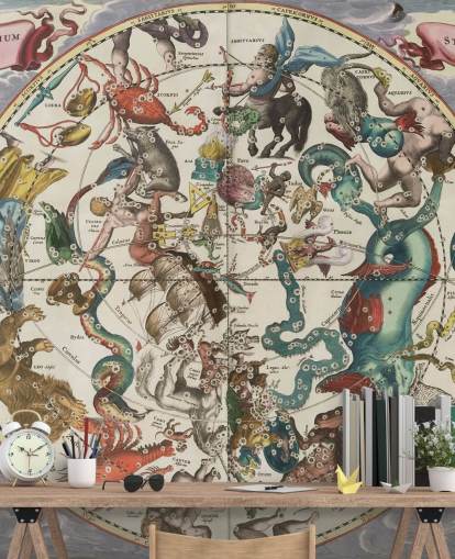 mural de astronomia personalizável chamado The Southern Stellar Hemisphere of Antiquity