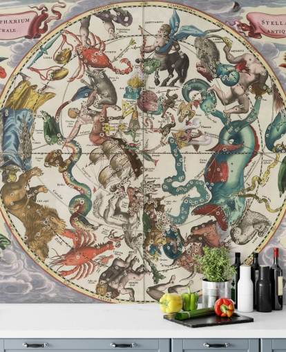 customisable astronomy mural called The Southern Stellar Hemisphere of Antiquity customisable astronomy mural called The Southern Stellar Hemisphere of Antiquity