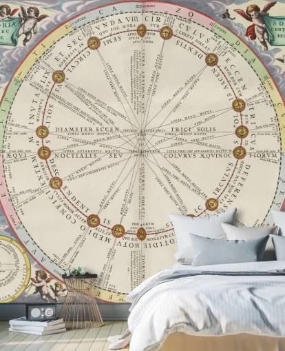 star map mural called The Theory of the Sun's Motion for creative studios and offices