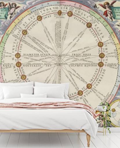 star map mural called The Theory of the Sun's Motion for creative studios and offices