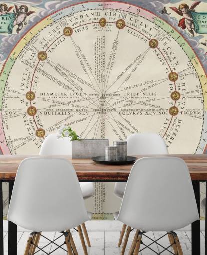 star map mural called The Theory of the Sun's Motion for creative studios and offices