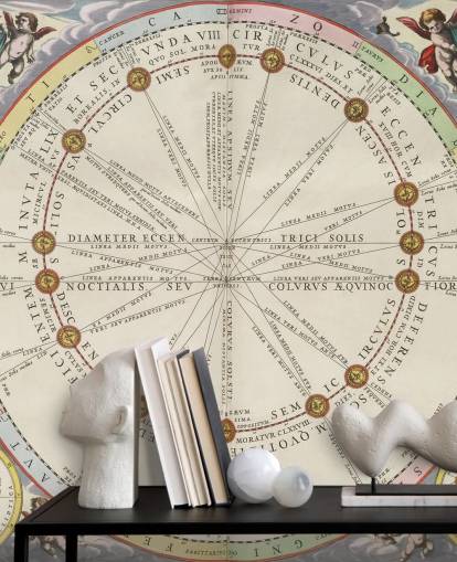 mural de mapa estelar llamado The Theory of the Sun's Motion para estudios y oficinas creativas