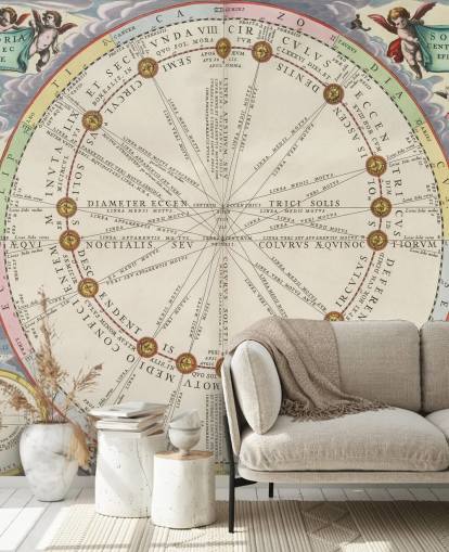 star map mural called The Theory of the Sun's Motion for creative studios and offices
