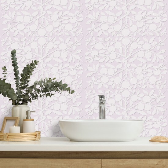 Melocotón Botánico Fondo de pantalla rosa