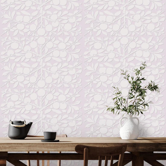 Peach Botanical Papier peint rose